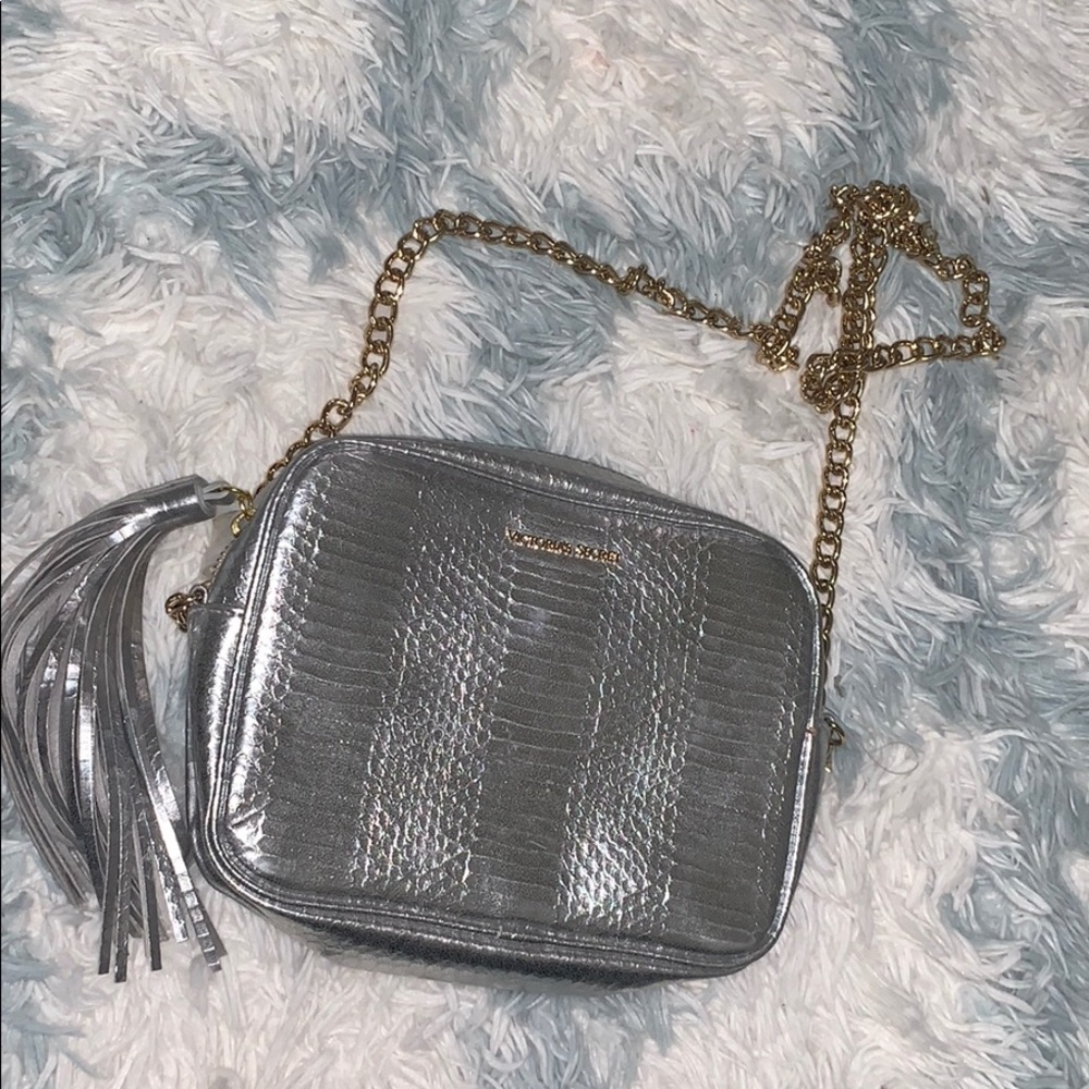 Victoria’s Secret silver reptile print crossbody!